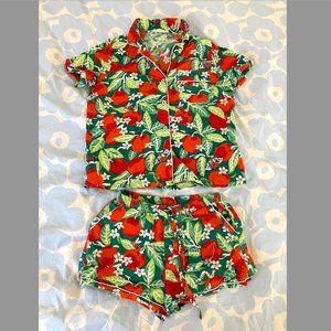 Printfresh Orange Grove XS Short Pajama Set